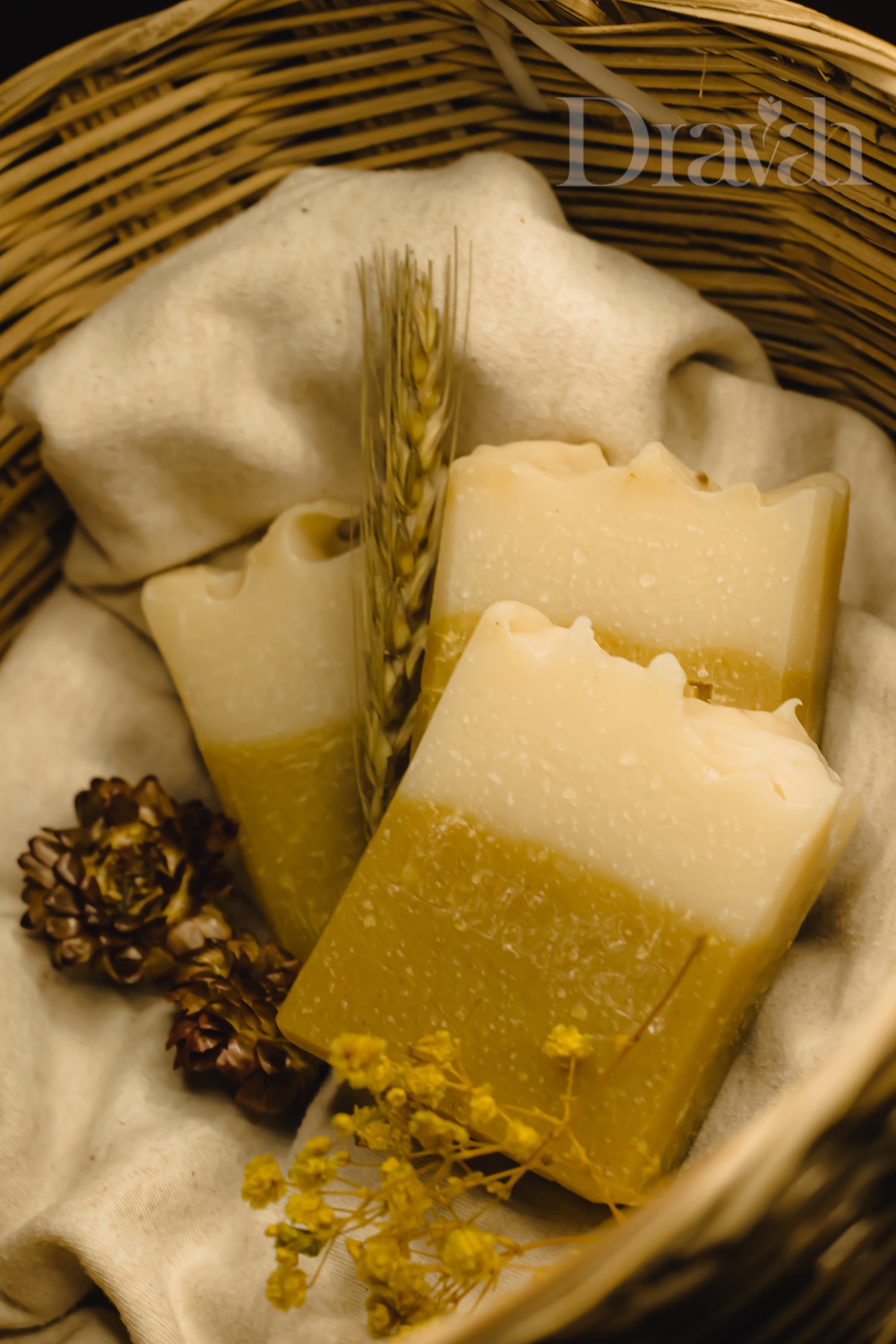 Suvarna - Wild turmeric, White turmeric & Mango butter soap.